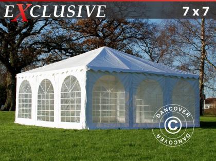 Pagodenzelt Plus 7x7 m PVC Weiß